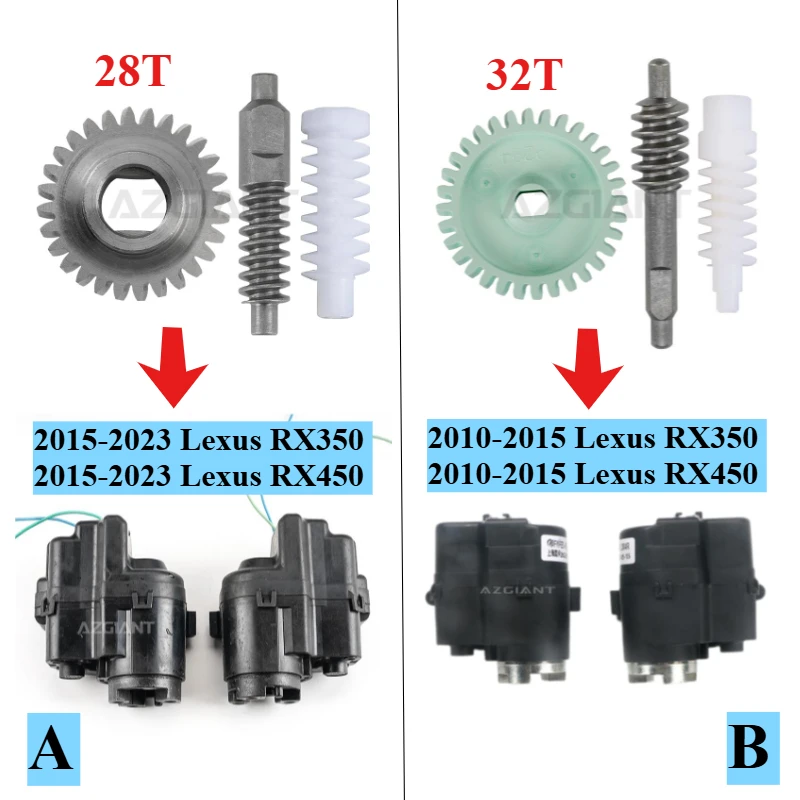 لكزس RX350 RX450 2010-2023 الكهربائية الرؤية الخلفية عكس مرآة للطي التحكم المحرك ومجموعة تروس اكسسوارات السيارات 28T/32T