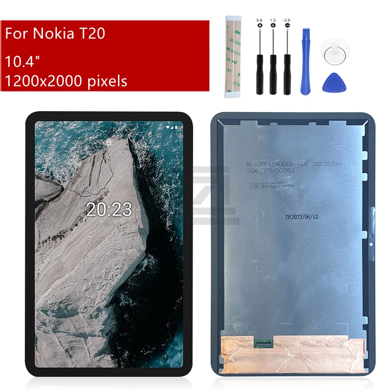 

For Nokia T20 LCD Display With Frame Digitizer Assembly For Nokia T20 Touch Screen Replacement Repair Parts10.4"