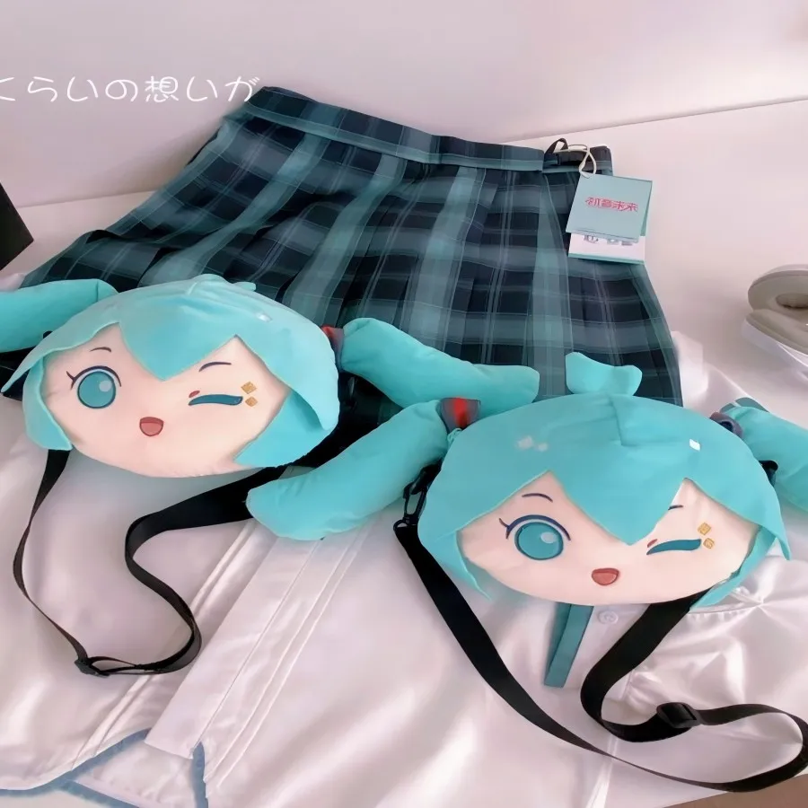 Hatsune Miku Shoulder Bag New Backpack Cute Anime Girl Plush Cartoon Kawaii Knapsack Student Bag Packet Gifts Toys view 4