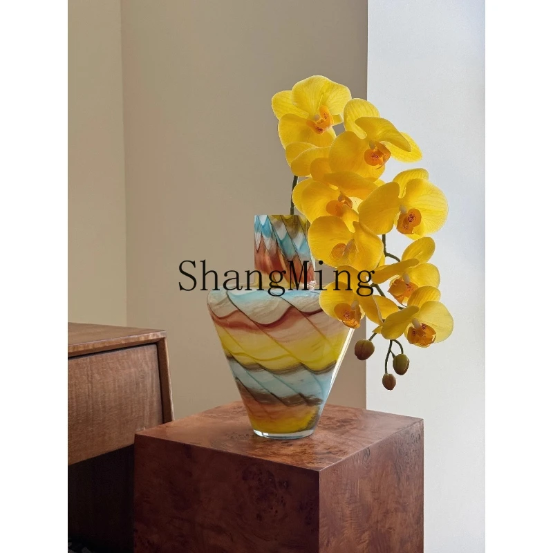 

SM new vase high sense colorful dopamine color scheme ornament flower arrangement