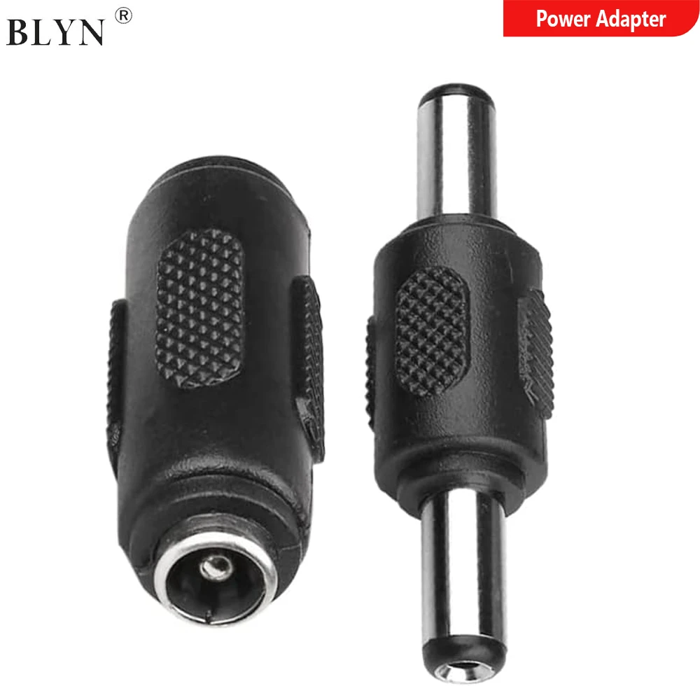 DC Power Connector Adapter Male Female Jack Socket Plug Barrel Connector 5.5x2.1mm 12V/24V For CCTV Security Camera LED Strip