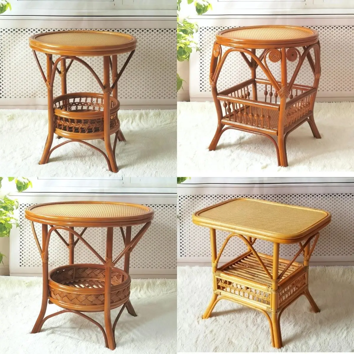 Hxl coffee table real rattan woven coffee table small table natural rattan rattan chair
