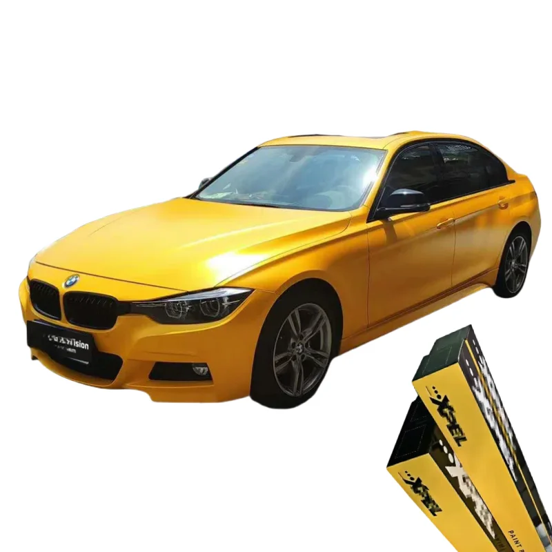 

XPEL PET Electro Optic Metal Maple Leaf Yellow Color Change Changing Paint Protection Vinyl Stickers Decals Wraps Films Roll