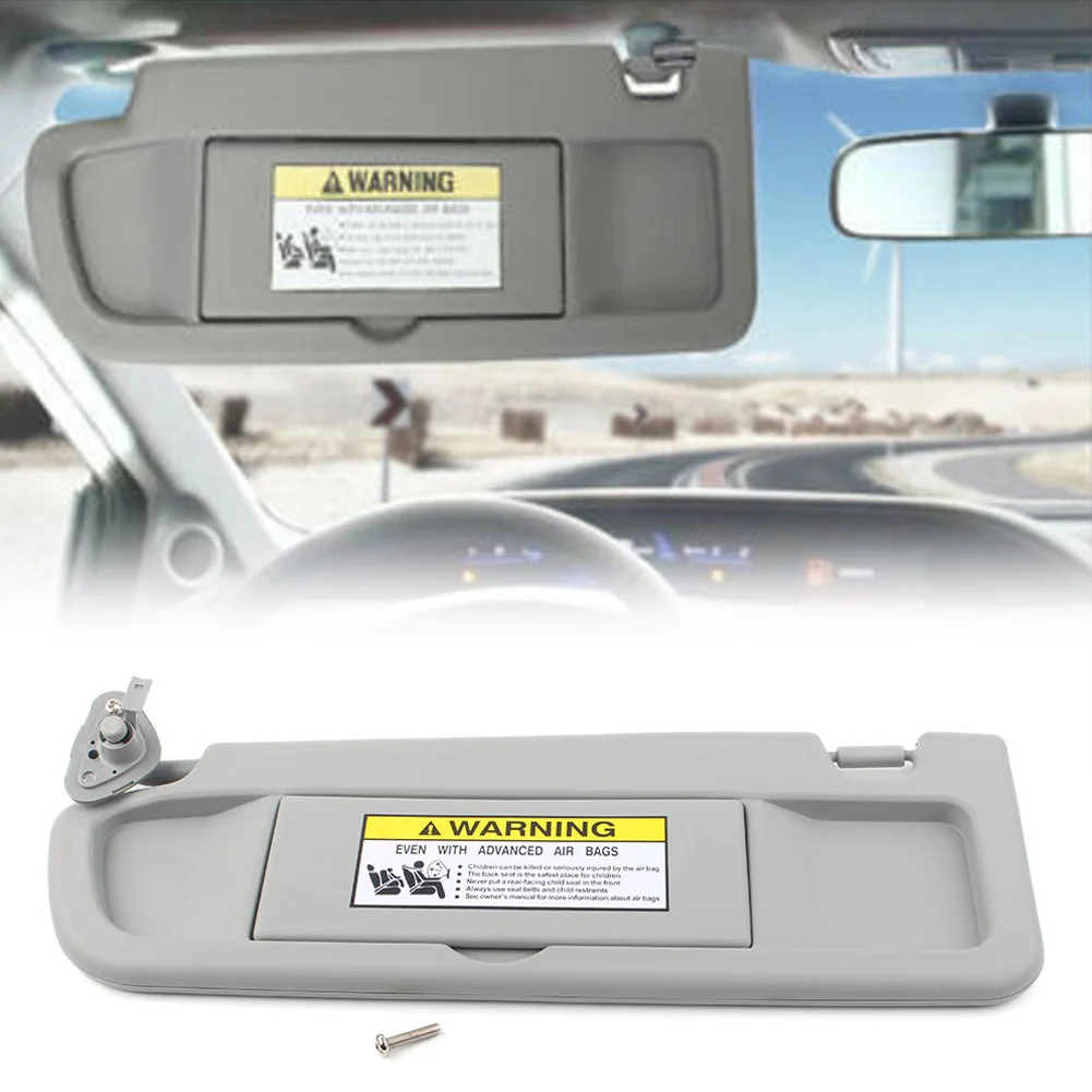 Car Sunshade Shield Sun Visor Front Left For Honda Civic EX LX Sedan SI Coupe 2006 2007 2008 2009 2010 2011 Light Gray