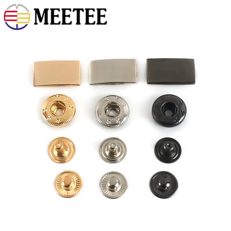 10/20Sets Metal Snap Buttons Press Studs Fastener Buckle for Clothes Down Coat Garment Bag DIY Craft Sewing Supplies Accessories