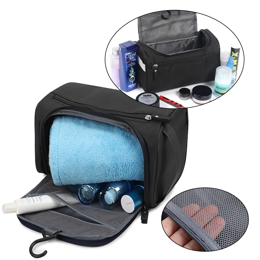 Waterproof Men Hanging Cosmetic Bag Travel Organizer Makeup Bag for Women Necessaries Make Up Case Wet and Dry Wash Toiletry Bag