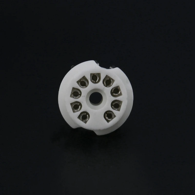 20PCS PCB 9Pin Ceramic B9A Vacuum Tube Socket Audio HIFI DIY Amps For 12AX7 12AU7 12AT7 ECC81 ECC82 ECC83 Silver-Plated