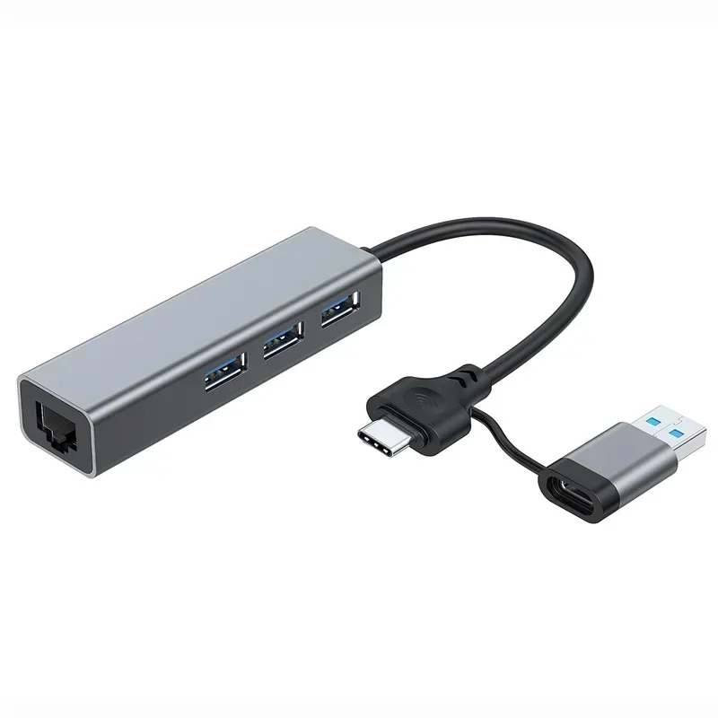 USB Ethernet Adapter 1000/100Mbps USB3.0 HUB RJ45 Lan for Laptop PC Xiaomi Mi Box Macbook Windows USB-C HUB Network Card