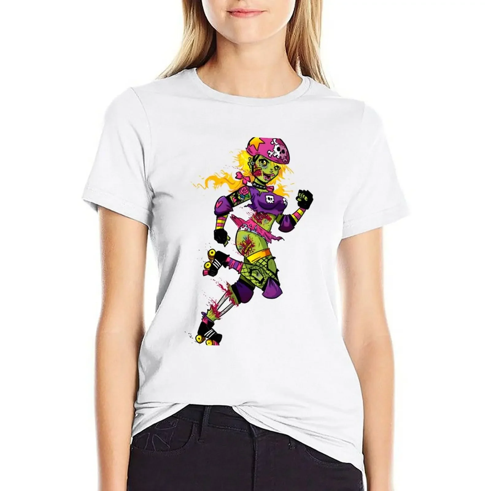 

Zombie Derby Doll T-shirt summer top hippie clothes Woman clothes