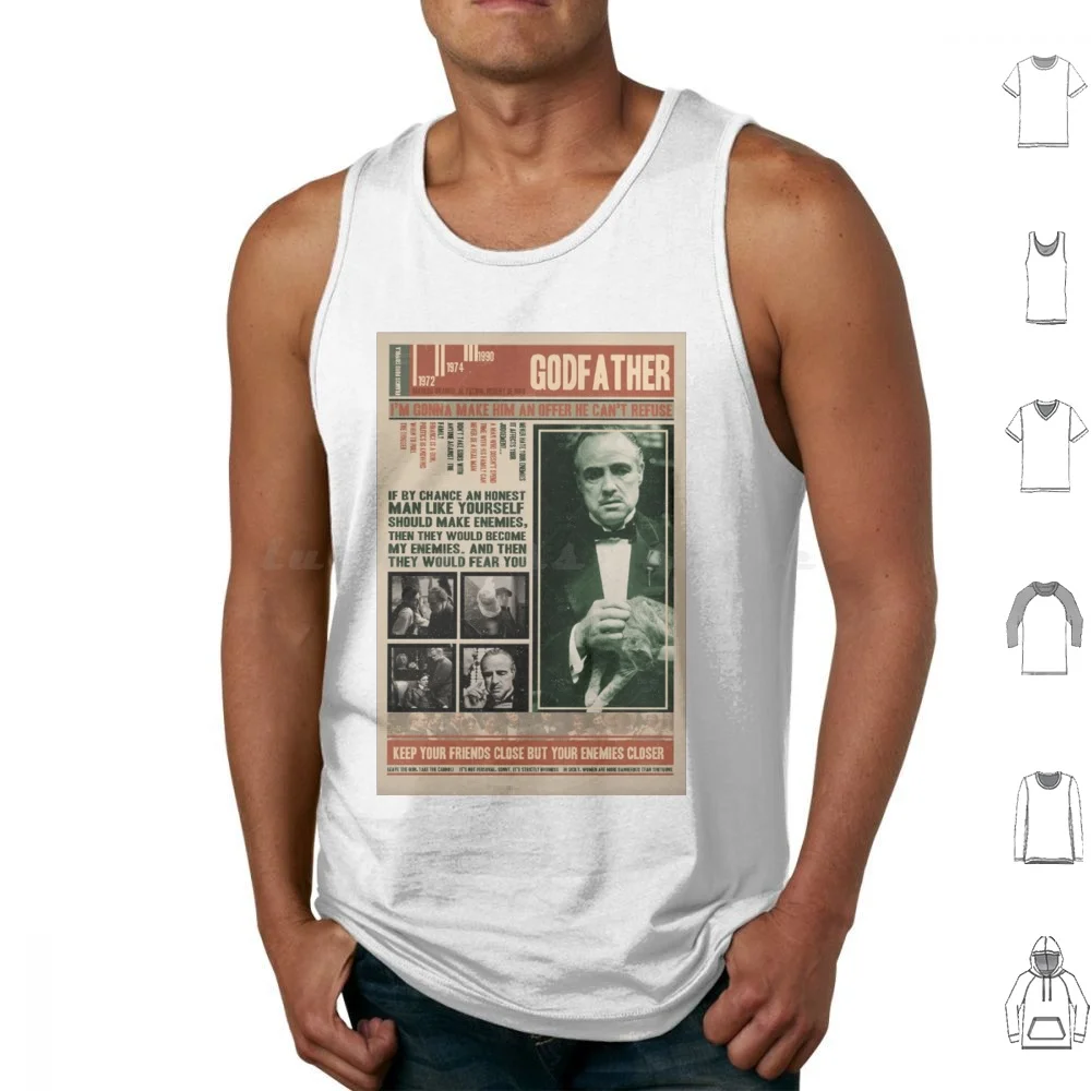 I'm Gonna Make Him An Offer He Can't Refuse Tank Tops Print Cotton Godfather Mafia Movie The Godfather Al Pacino Italian