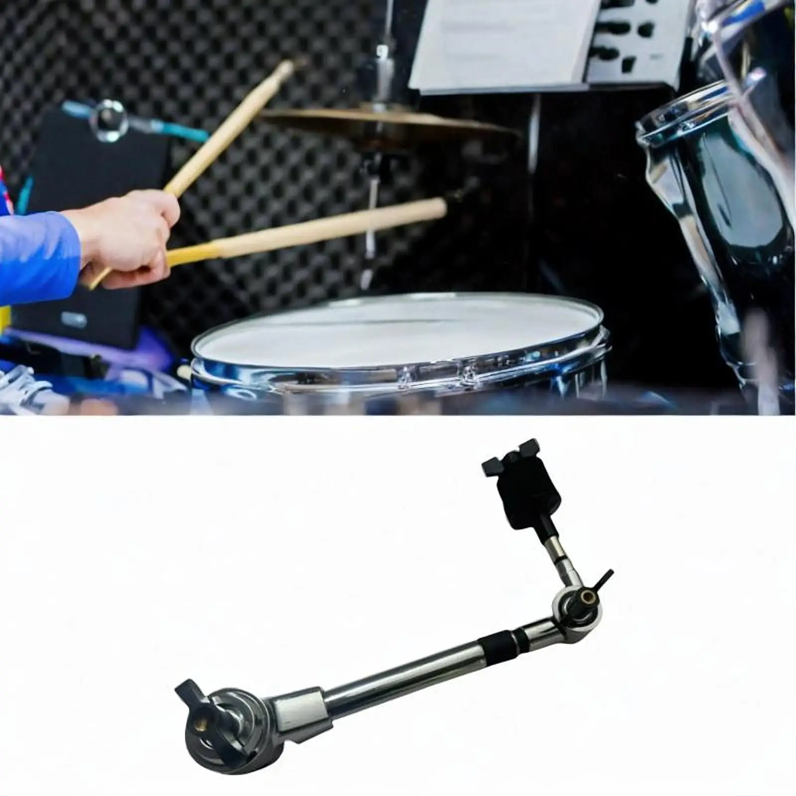 

Cymbal Boom Arm Holder Attachment Cymbal Extension Mount for Effects Cymbals Crash Various Cymbal Stand Percussion Instrument