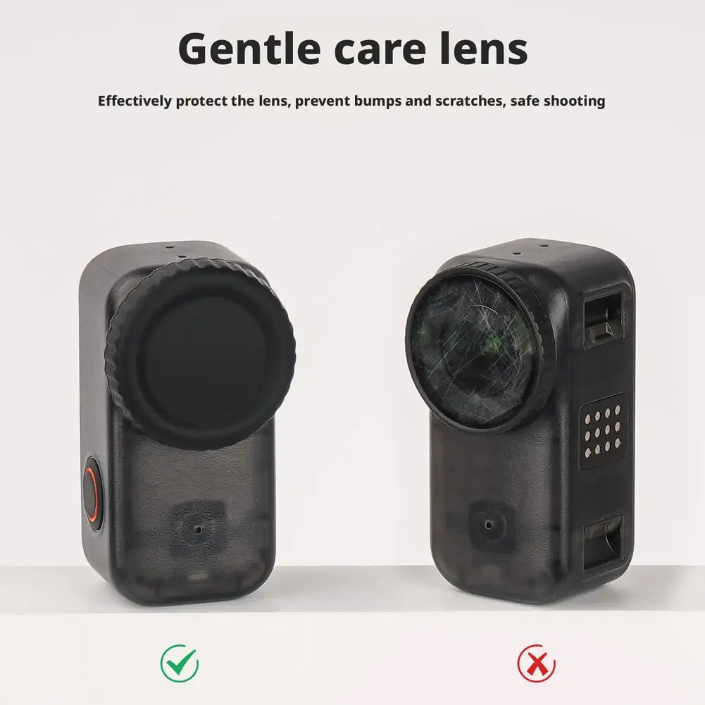Lens Cap for DJI Osmo Nano Silicone Lens Protector Dustproof Soft Lens Guard Protector Anti-Scratch Black Camera Accessories