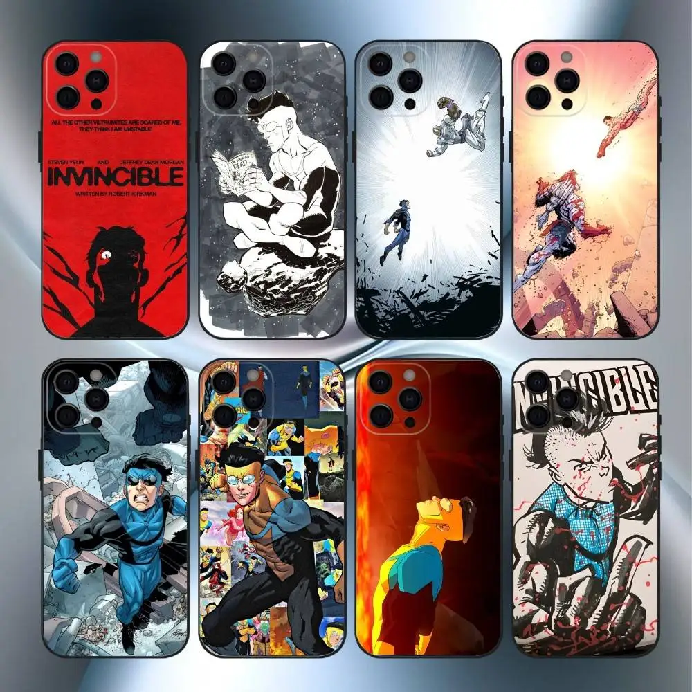 

Anime TV I-Invincible Phone Case For iPhone17,16,15,14,13,12,11 Plus,Pro Max Soft Black Cover