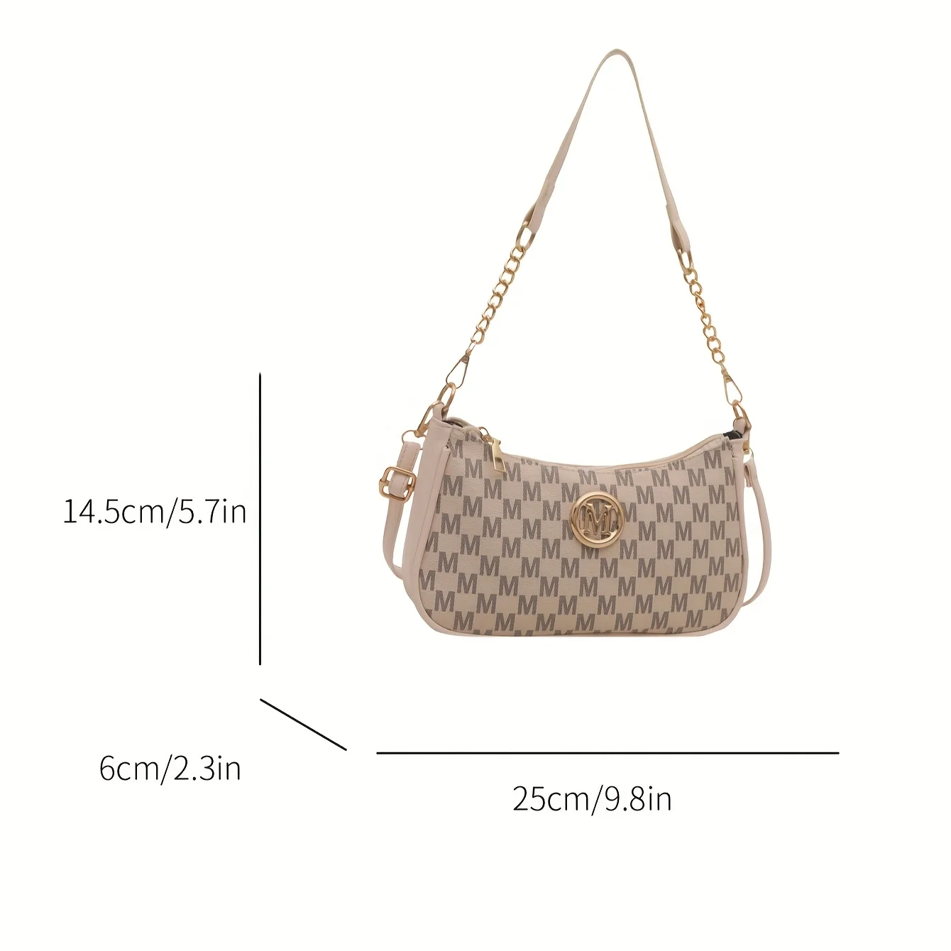 2026 Vintage-Stil Handtasche Umhängetasche, Verstellbarer Riemen Damen Messenger Schultertasche, Elegantes Accessoire Tote Bag Geldbörse – Detail 5