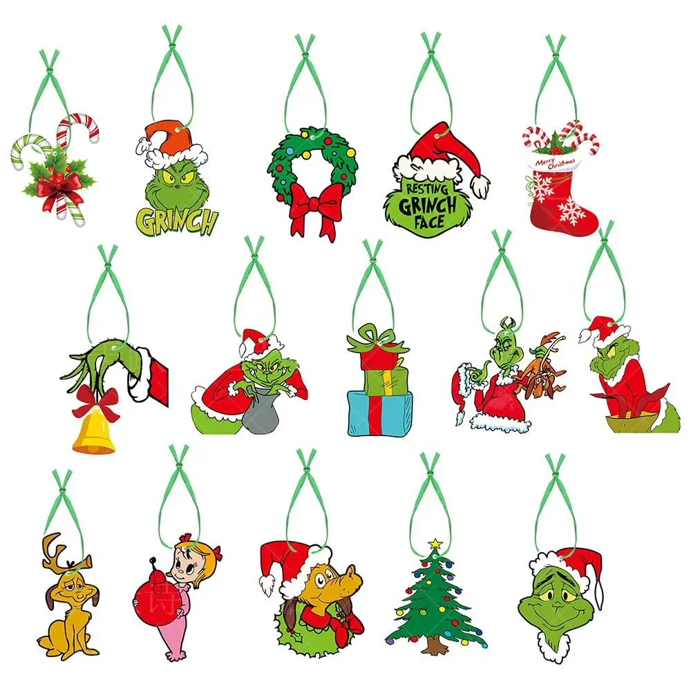 15pcs Funny Christmas Decorations Christmas Hanger New Year Pendants Xmas Tree Hanging Oranments Merry Christmas Decor