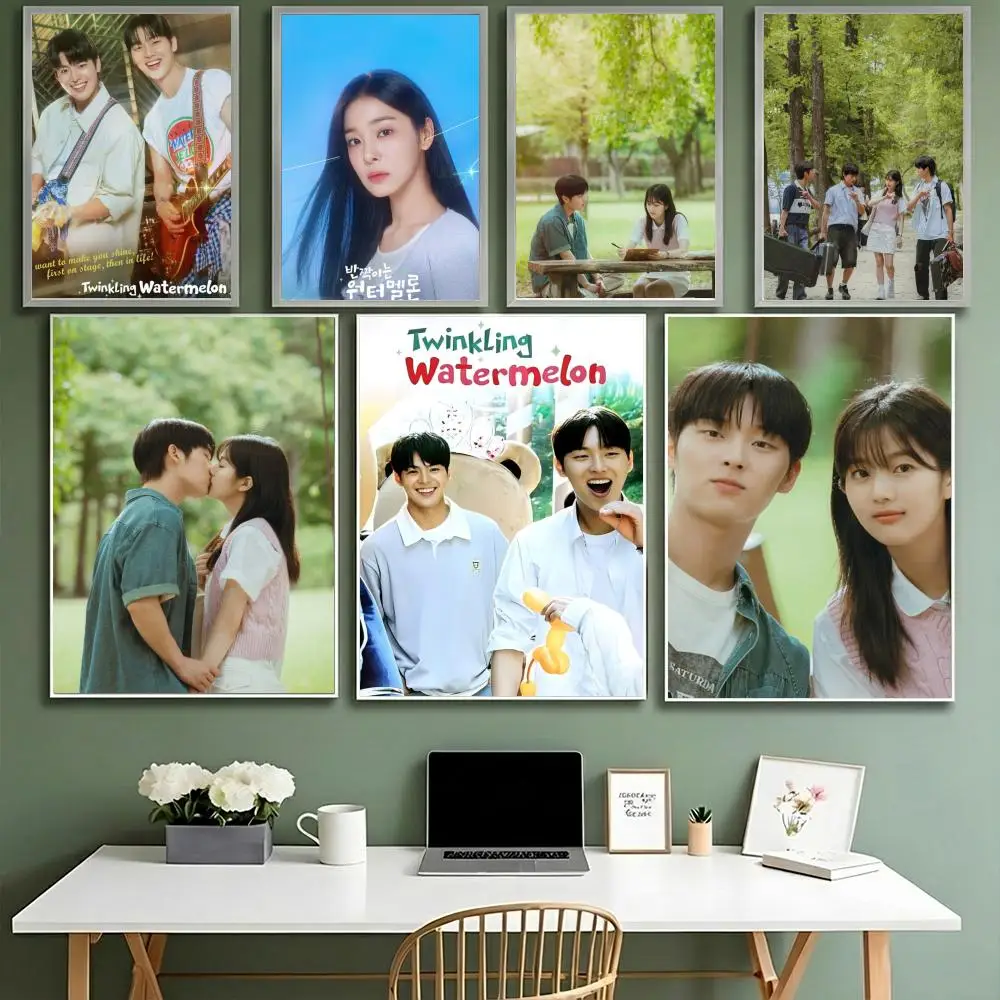 T-Twinkling Watermelon SERIES Poster HD Waterproof High-Toughness Self-Adhesive Wall Decor Universal