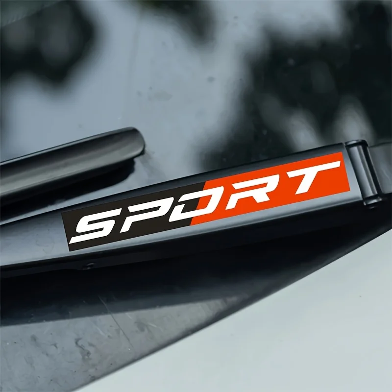 

4 шт. черно-красных спортивных наклеек на дворники автомобиля, прочные виниловые наклейки, подходят для всех типов транспортных средств