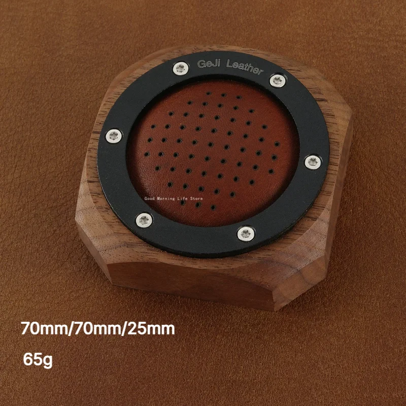 Solid Wood Needle Thread Insert Needle Holder Handmade DIY Leather Hand Sewing Solid Wood Needle Line Tools 65g Leather Tools