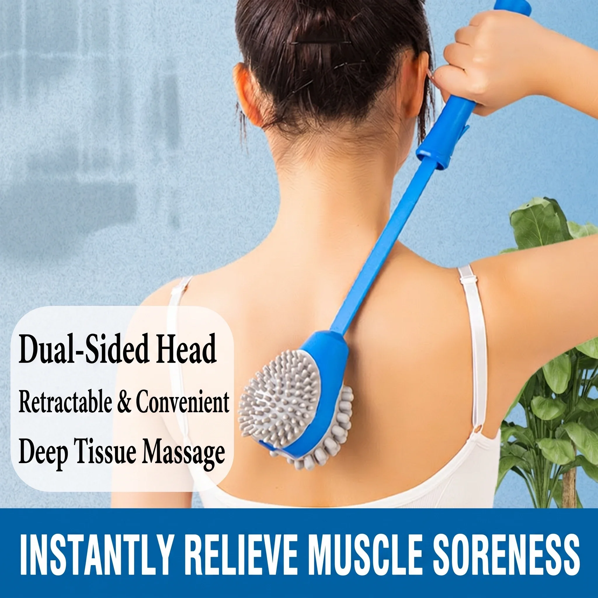 Telescopic Handheld Massage Hammer, Meridian Beating Massager for Back & Cervical Spine, Shoulder Neck Relaxation Tapping Tool
