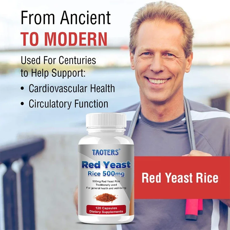 Red Yeast Rice Supplement - Super Powerful Vegetarian Capsules, Immunity, Cholesterol Lowering, Stress Relief, Antioxidants