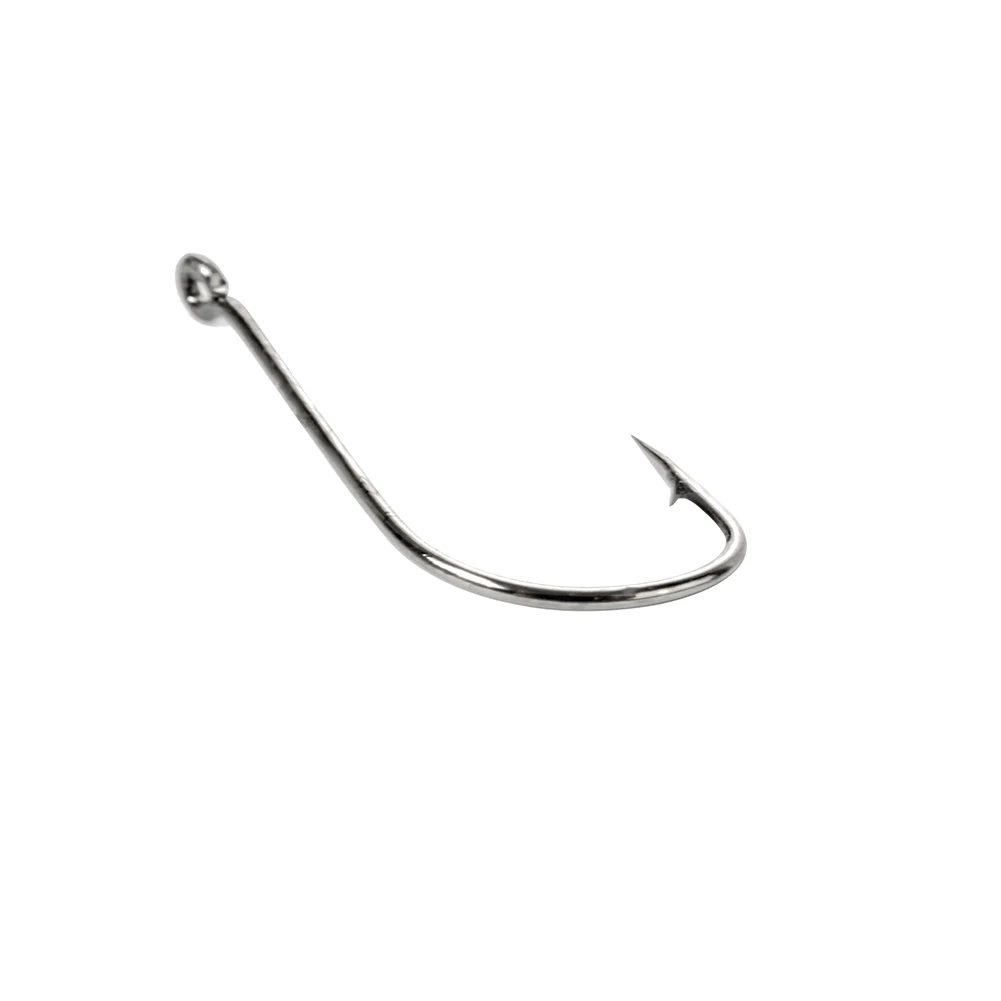 50921 PENNY ami da Pesca bianco gambo lungo gancio spinato ami da Pesca Jig Head Fishooks Pond Worm Carp Single Circle Pesca