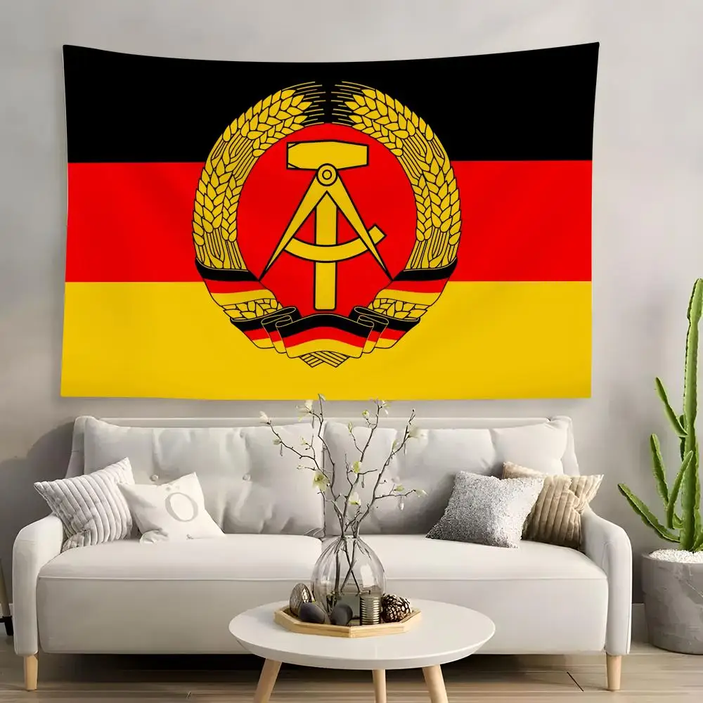 Deutsche Demokratische Republik Tapestry Living Room Bedroom Wall Decor Wallpaper Backdrop Cloth With Clips