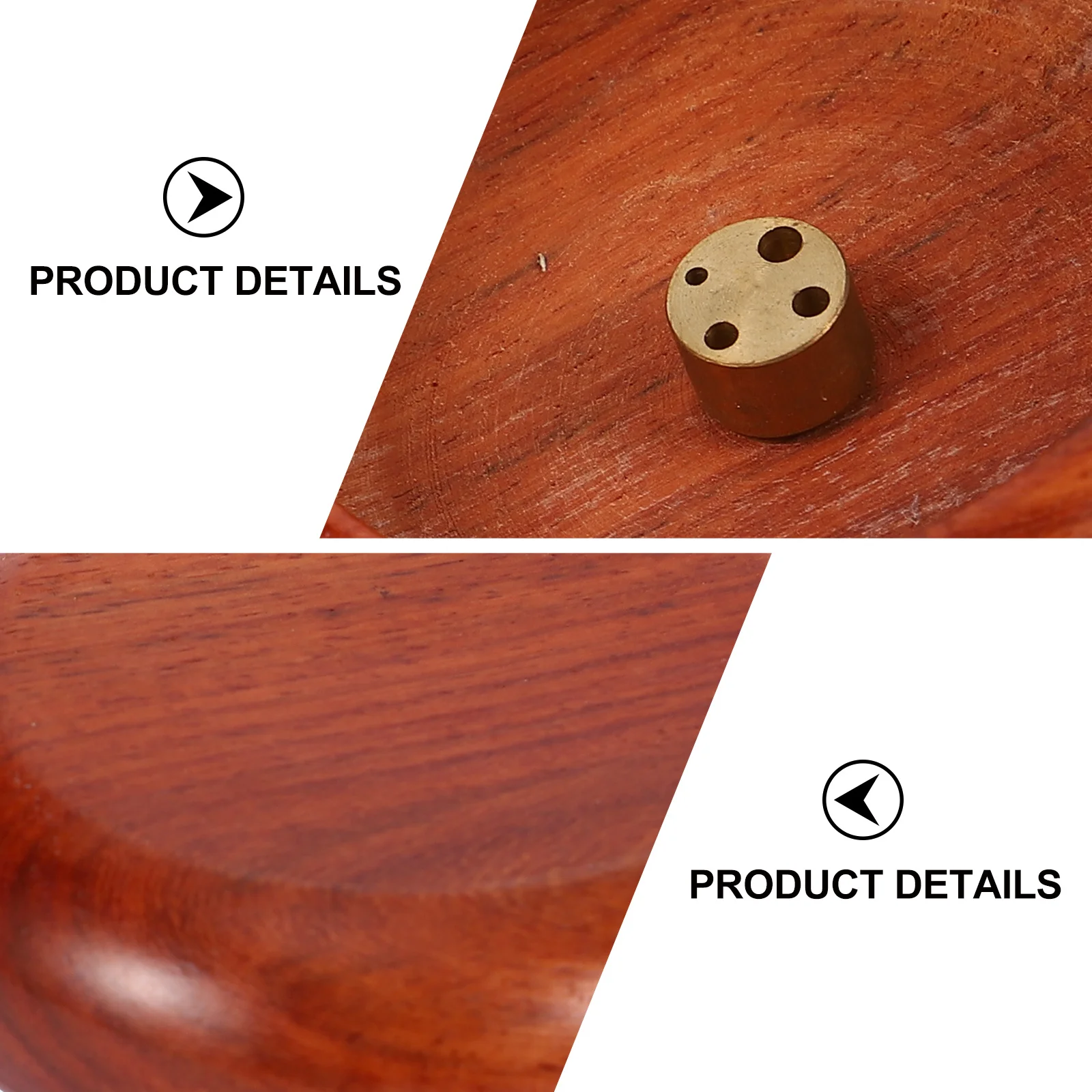 

Wooden Bowl Shape Incense Burner Retro Vintage Tabletop Decor Home Office Desktop Ornament High End Natural Material Easy