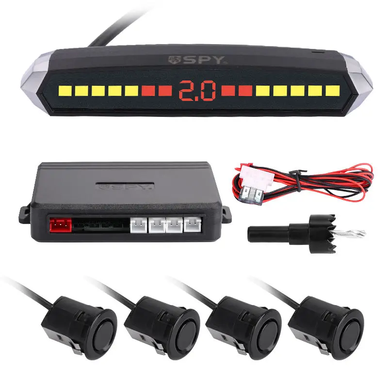 IP65 Waterproof 4 Precision Radar sensors with buzzer Reverse Parking Sensor Aid Sensor Front Sensor Reversing Radar 120° angle