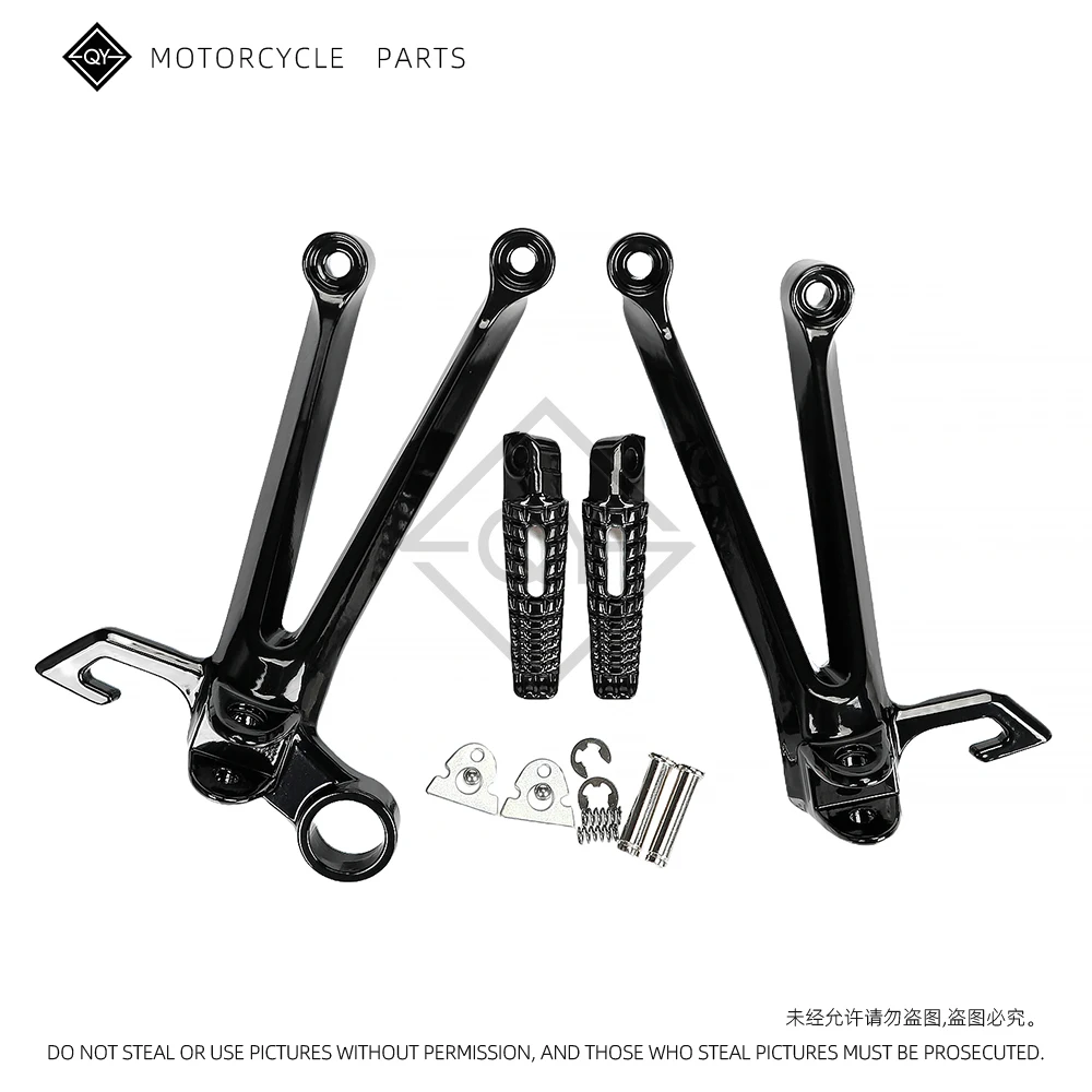 LQYL Motorcycle Parts Rear Passengers Foot Pegs Footrest With Brackets For SUZUKI GSXR1000 2005-2006 GSXR 1000 2005-2006 K5