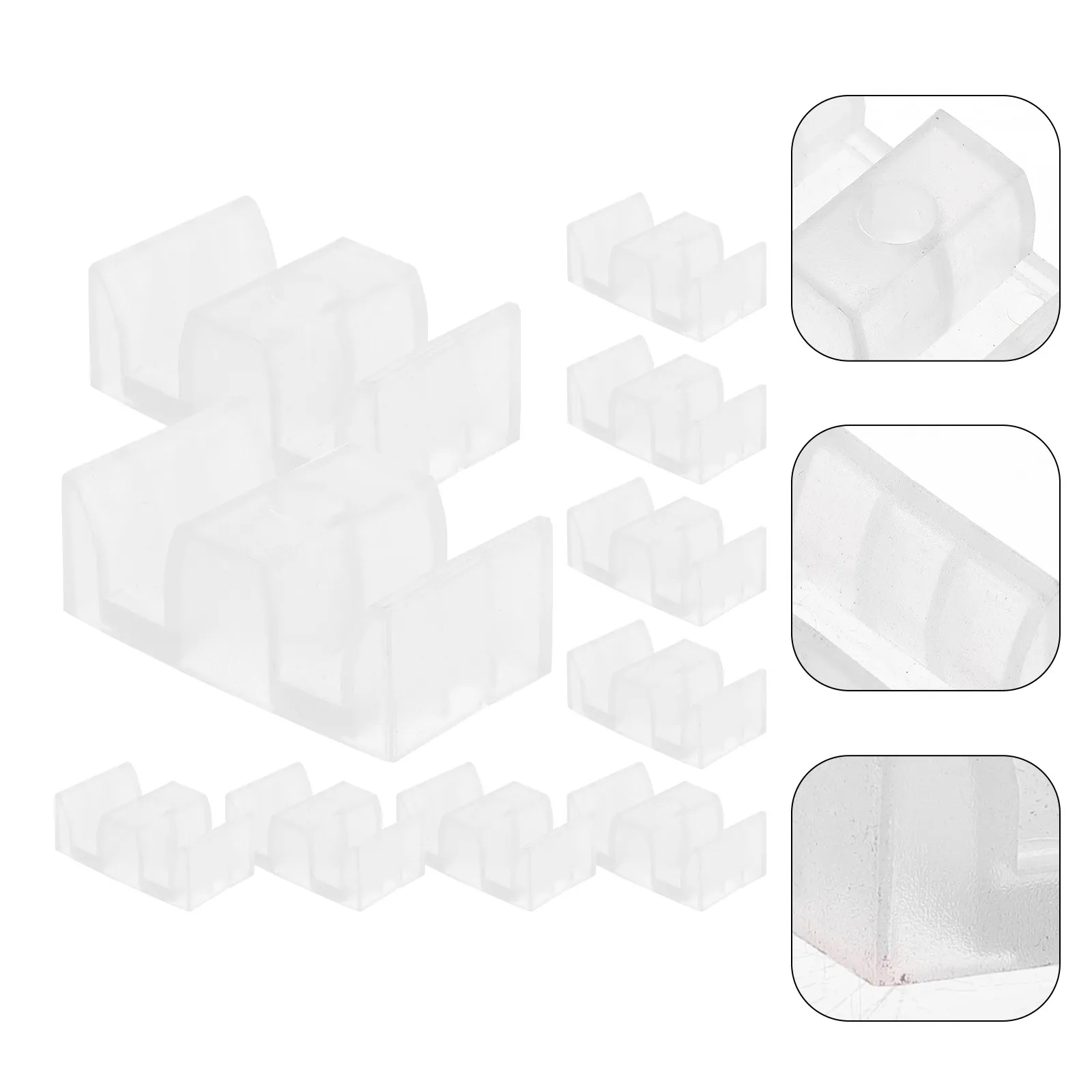 

10Pcs Sliding Shower Door Bottom Guide Plastic Bumpers Anti Collision Antislip Shower Door Replacement Parts for Bathroom Glass