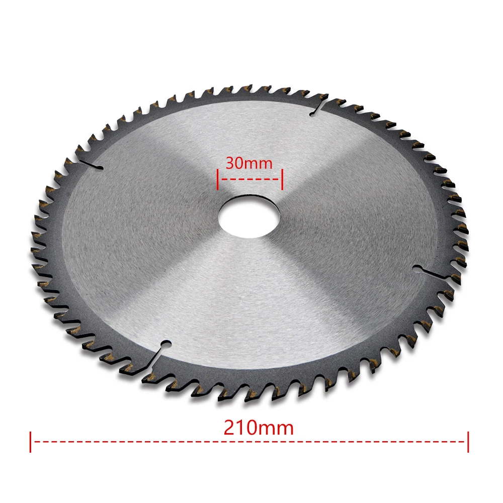 210x30x60T Hard Alloy TCT Circular Saw Blade Cutting Discs Carbide Tipped Cutter For Steel Aluminum Iron Wood Cutting Durable