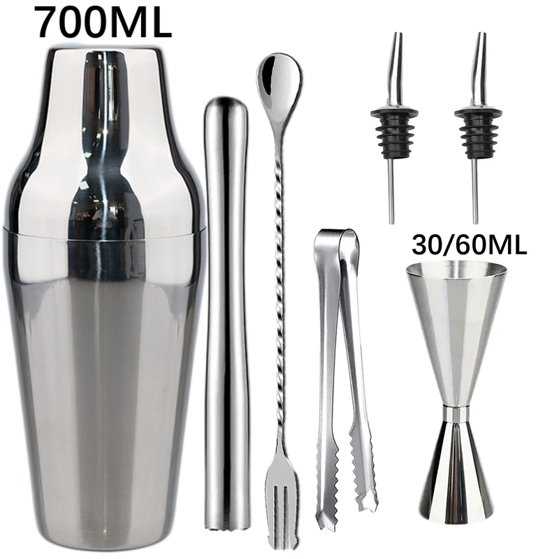 

2025 New Cocktail Shaker Professional Stainless Steel Bartender Wine Cup Cocktail Mixer Martini Cocktail Shaker Bar Set