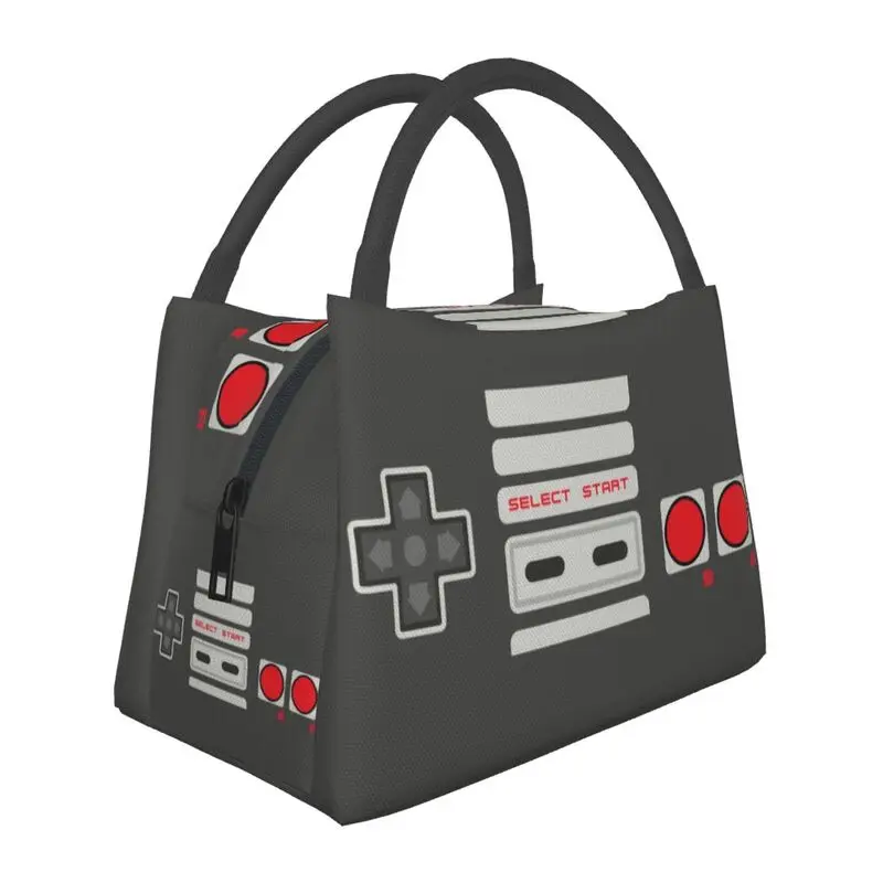 

Vintage Video Game Controller Resuable Lunch Boxes Women Waterproof Gamer Lover Cooler Thermal Food Insulated Lunch Bag