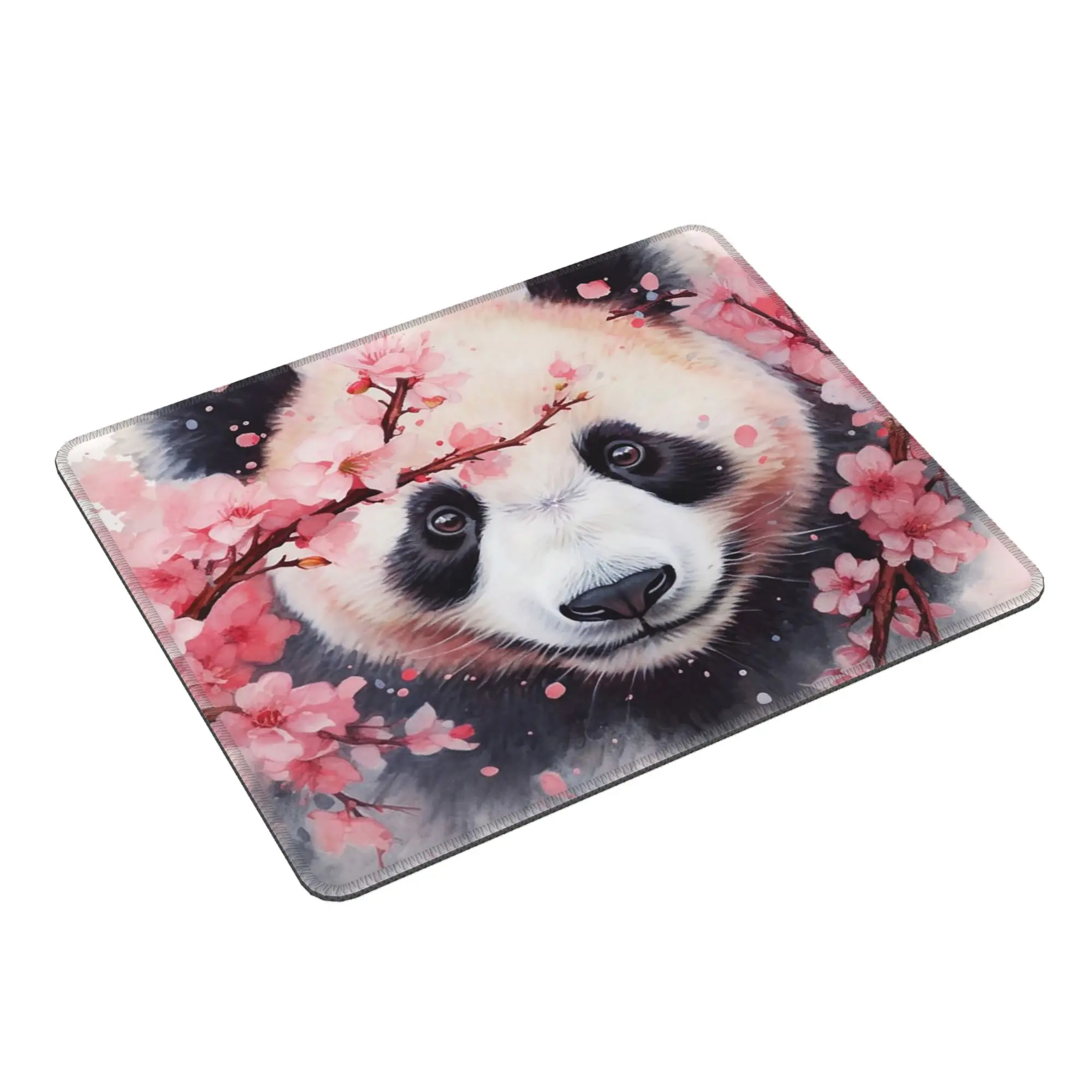 Panda In A Peach Blossom Branch Mouse Pad Computer Keyboard Mouse Mat Gamer PC Laptop Desk Mat Office Table Mats