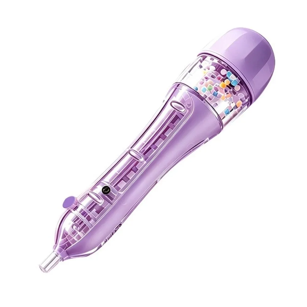 Press Type Perler Bead Shaking Pen Ergonomic with 5 Replaceable Bead Storage Pods DIY Fuse Bead Helper Tool Bead Release Pen