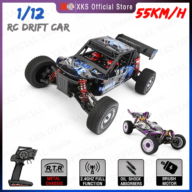 

WLtoys XKS 124018 124019 1/12 RC Car 2.4G Remote Control 4X4 Off-Road 55Km/H 4WD Drive High Speed RC Drift Toy Car Gift for Boys