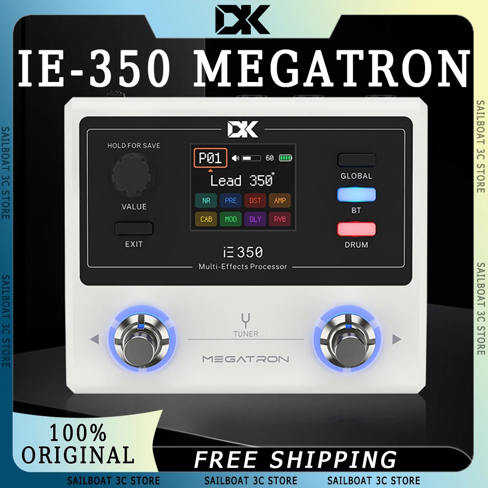 

DK iE-350 MEGATRON Electric Guitar Integrated Effect Rechargeable Drum Machine Customized Bluetooth Pocket Digital Effect Devic