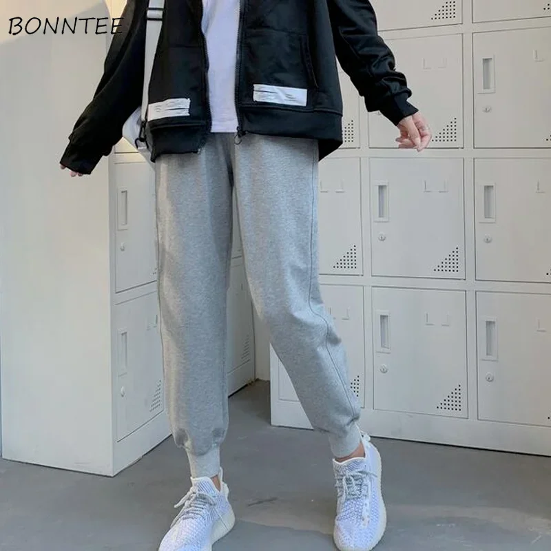 Pants Women Harem High Waist Trousers Streetwear Casual Summer Elastic Solid Basic Retro Loose Preppy Style Harajuku All-match