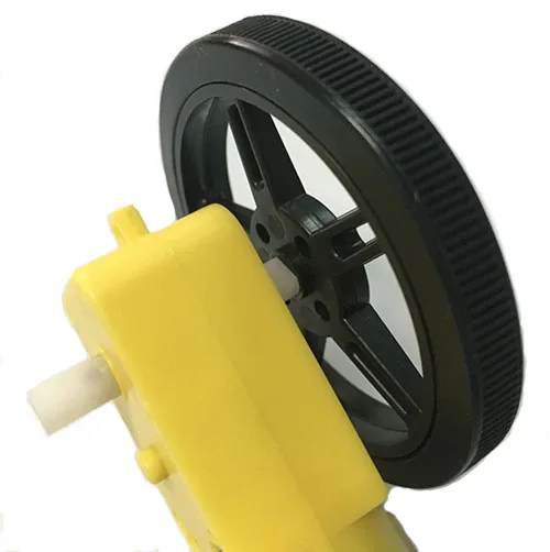 Caja de engranajes de Motor de CC de 20 piezas con cable de Motor y rueda de neumático de plástico para bricolaje