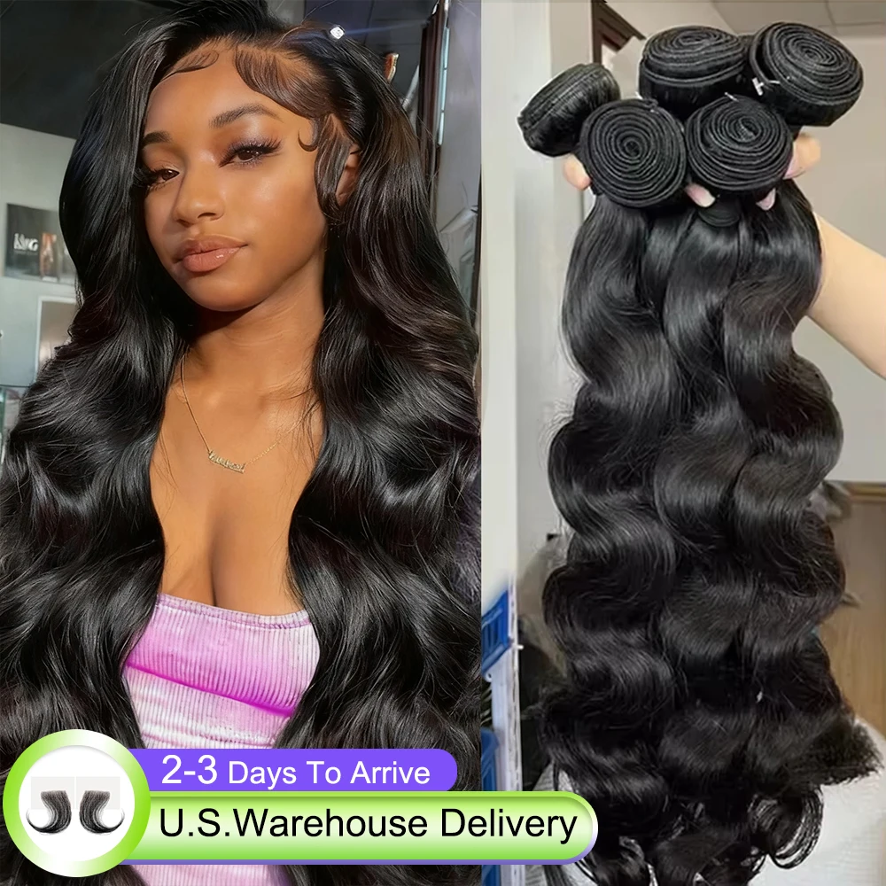 Mechones de cabello humano 100% ondulado 16A, 4 5 paquetes, cabello humano virgen brasileño, extensiones de mechones de 40 pulgadas para mujeres negras