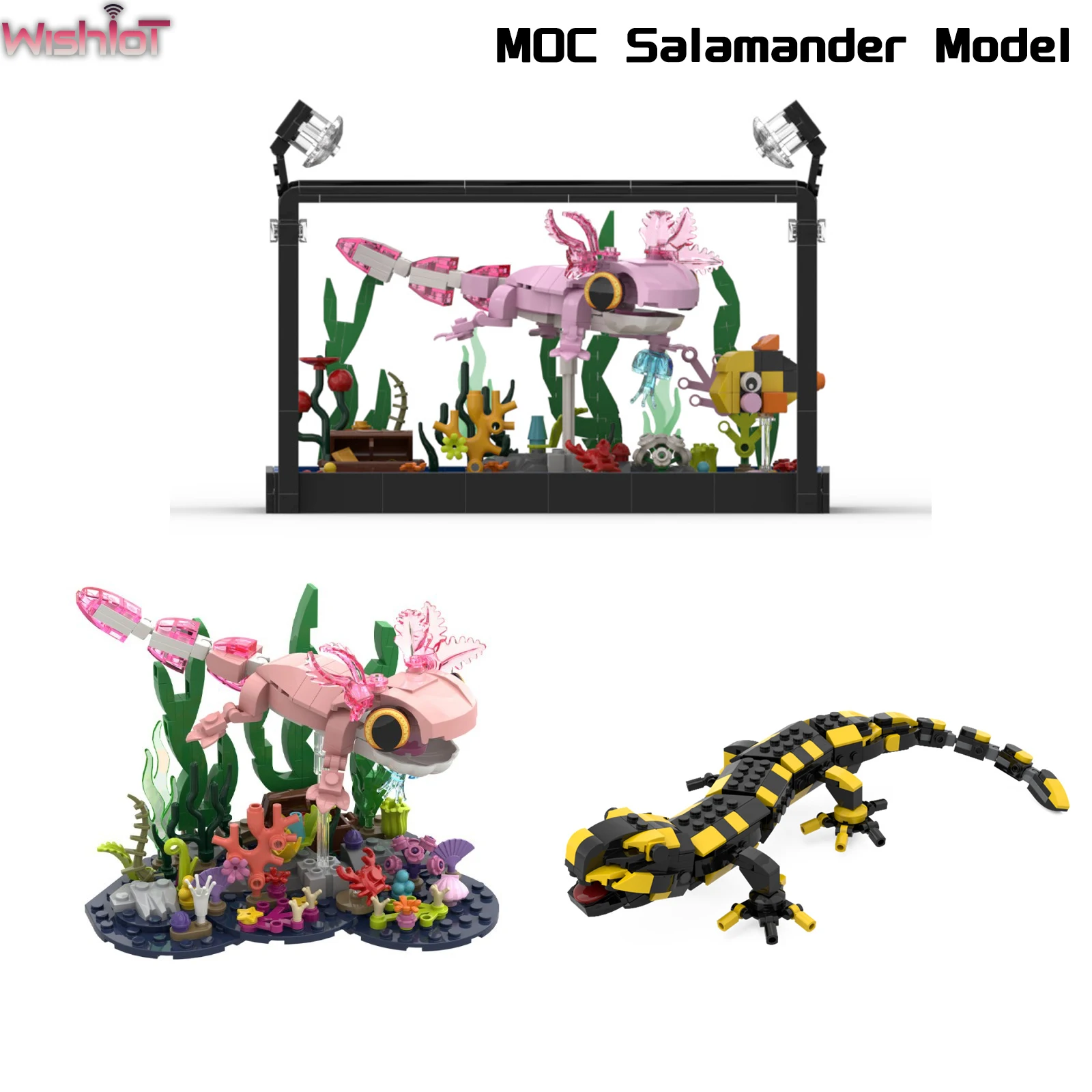 Aquarium Fish Lego - Blocchi da Costruzione Serie Salamandra MOC,