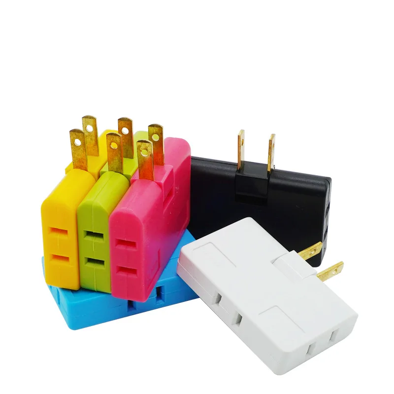 США 3 в 1, электрический адаптер, вращение на 180 градусов, регулируемая мини-форма, разъем для зарядки мобильного телефона