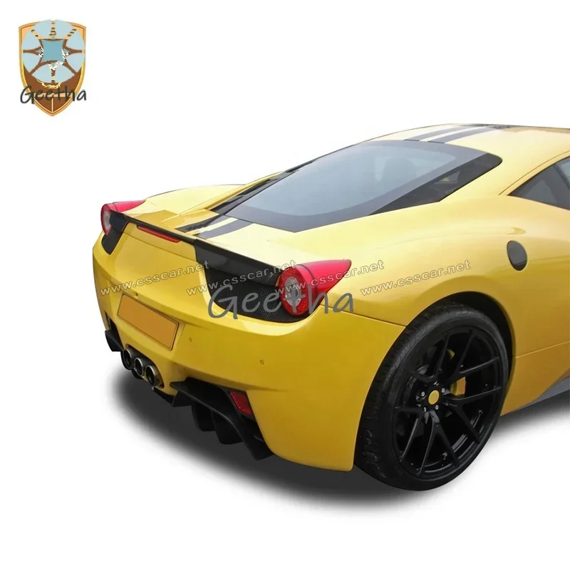 

For V Style F458 Rear Bumper Lip Carbon Fiber Rear Under Diffuser For Ferrari 458