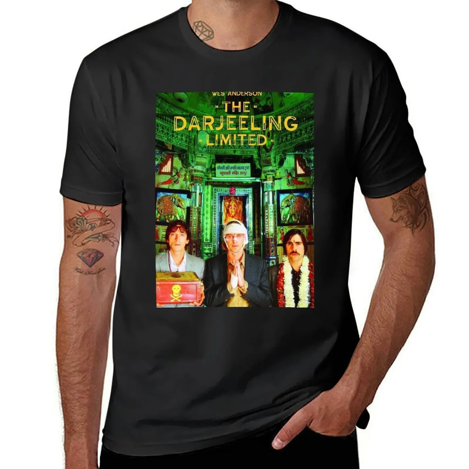 T-Shirt Blanc pour Homme, Vêtement à Motif de Heavy Friendly, Adventure The Darjeeling Limited