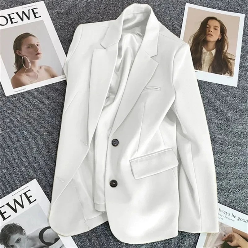 カーキスーツジャケット レディース 新作 春秋 2025 小香風 スーツブレザー ジャケット 女性 オフィス カジュアル アウター トップス