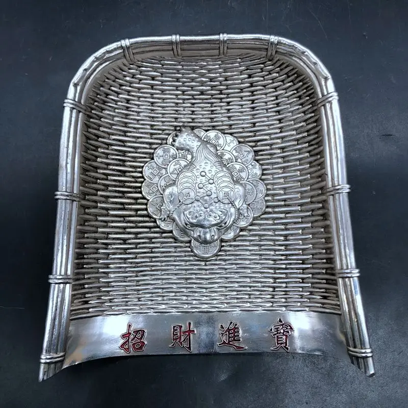 Antiques Miscellaneous Copper Ware Lucky Treasure Golden Toad Dustpan Three Years Republic China Copper Dustpan Home
