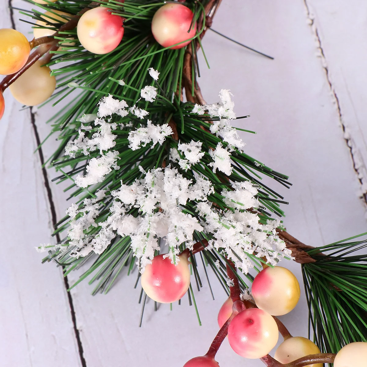 

Artificial Garland Berry Wreaths Small Christmas Decorations Outdoor Floral Flower for Front