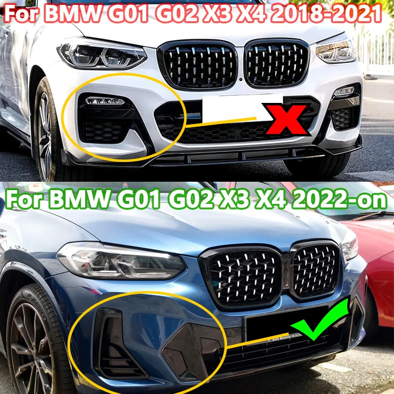 

Replace FOR BMW X3 G01 Whole Front Grill X4 G02 2021 2022 2023 2024 FACELIFT LCI GLOSS BLACK DIAMOND KIDNEY GRILLE GRILL Refit