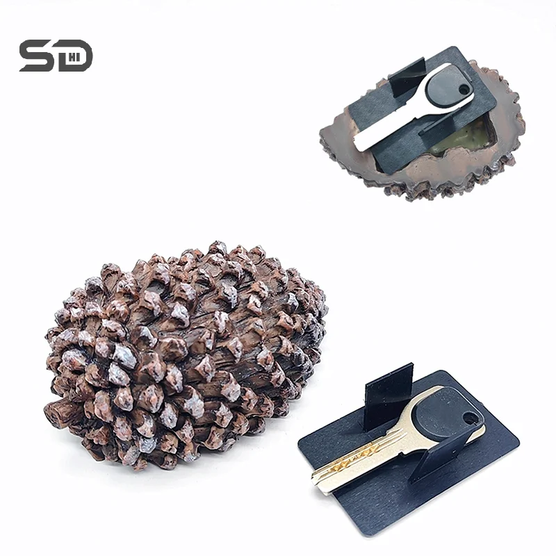 

Creative Dummy Pine Cones Mini Hidden Safe Box Secret Compartment Stash Box Empty Storage Box Hide and Store Money Pills Coin