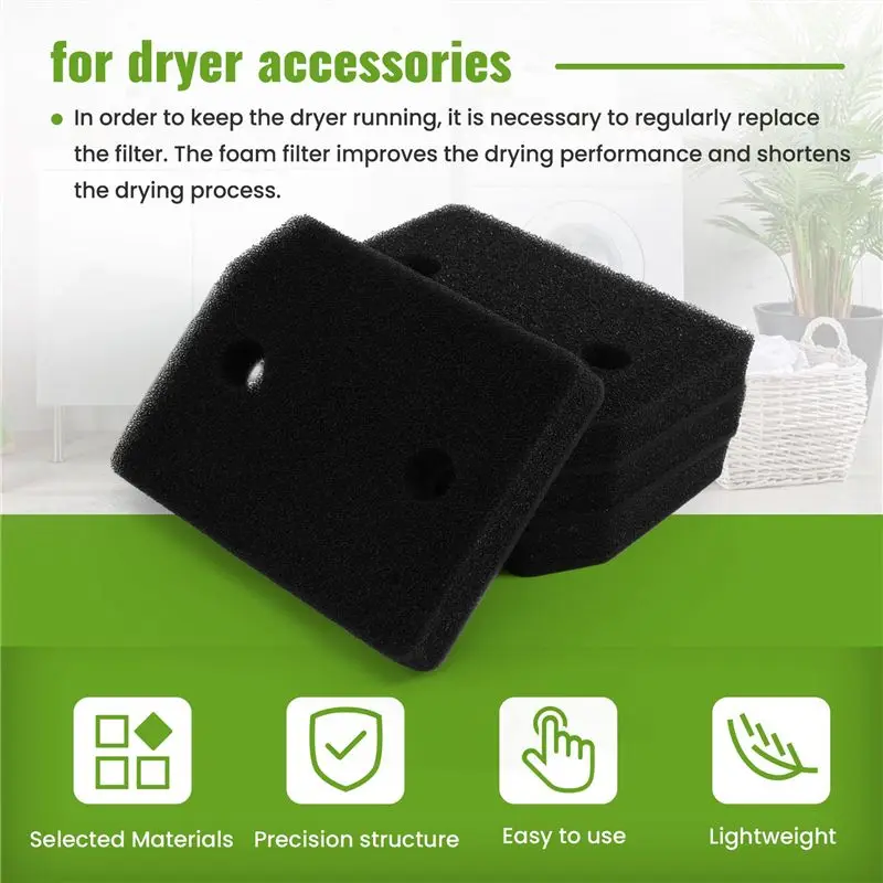 ~Top Rated 4 PCS Replacement Dryer Filter For 9164761 For Dryer Heat Pump Dryer Filter Mat For ACTIVE TDB230WP TCE530WP,Et